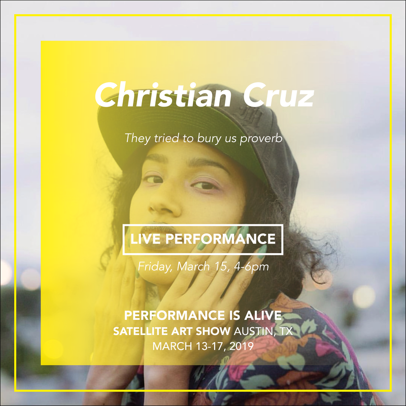 Christian Cruz, LIVE PERFORMANCE Friday, March 15th at 4-6pm