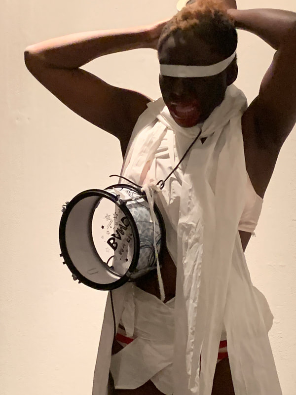 UNISKA WHALA KANO in performance at Performance Anxiety, Chinatown Soup NYC | photo by Alex Sullivan