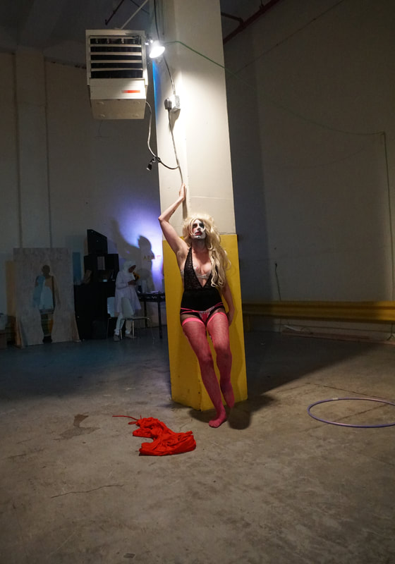 Stephanie McGovern (Brooklyn, NY, USA), Unhinged Showgirl, Performance is Alive at Satellite Art Show NYC 2019 | Photo by Rachel Rampleman