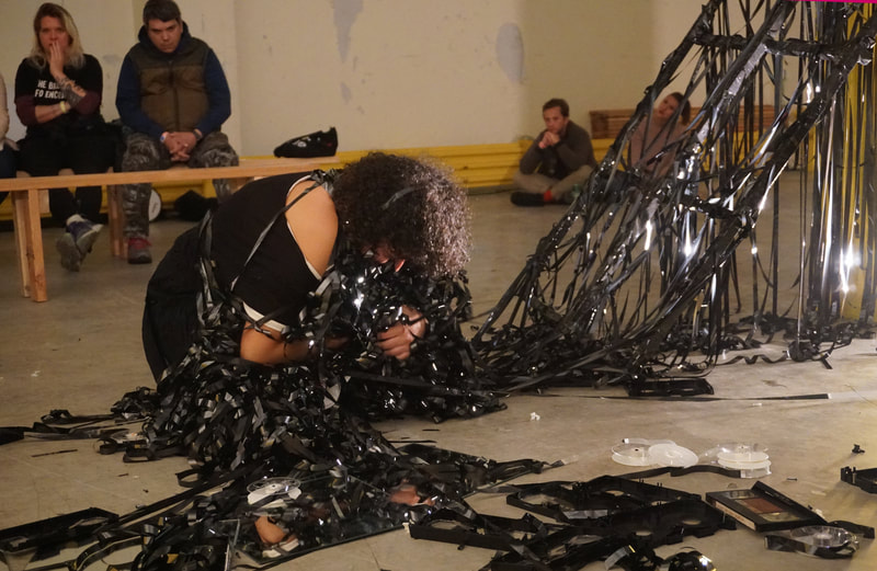 Vyczie Dorado (New York City, NY, USA), CUT, Performance is Alive at Satellite Art Show NYC 2019 | Photo by Rachel Rampleman